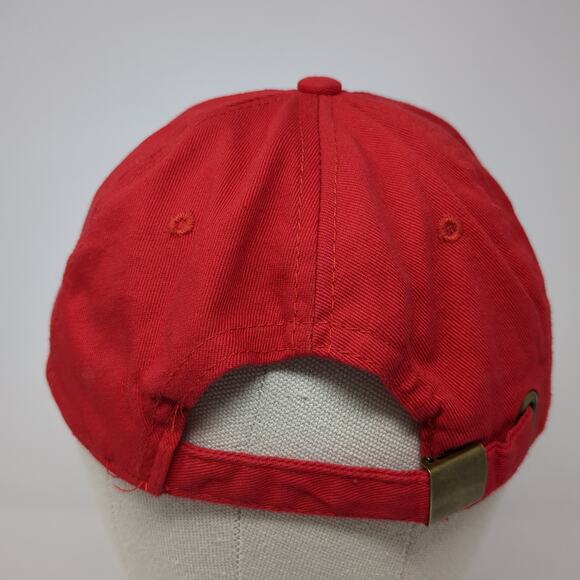 Lifeguard Slideback Baseball Cap Red One Size Adjustable Embroidered 6 Panel - Picture 4 of 7